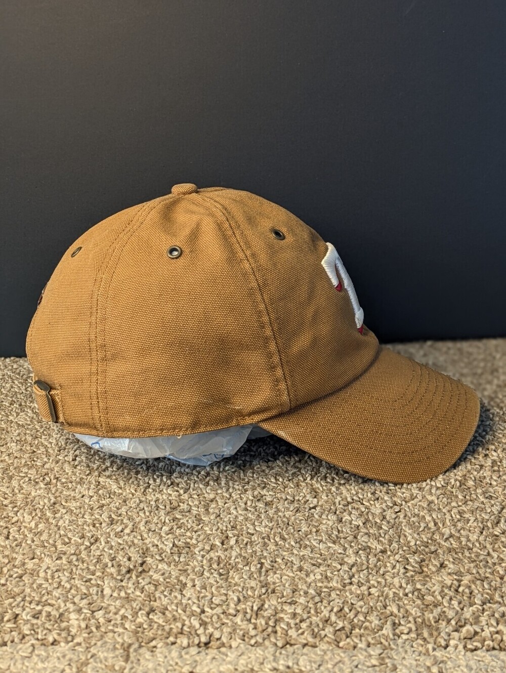Carhartt x '47 Brand MLB Texas Rangers Hat Duck Canvas Strapback Hat - Picture 3 of 9